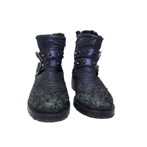 ROSS & SNOW Stefana Distressed Indigo Moto Boot - Picture 3 of 13
